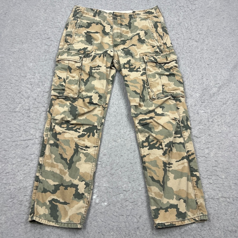 Levi's‎ Ace Cargo I Pants Men's 32x30* Camo Twill Spec White Tab Relaxed 12462